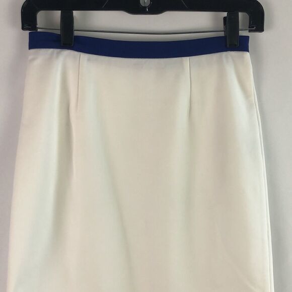 Emilio Pucci White w Blue Waist Pencil Skirt - Picture 4 of 5